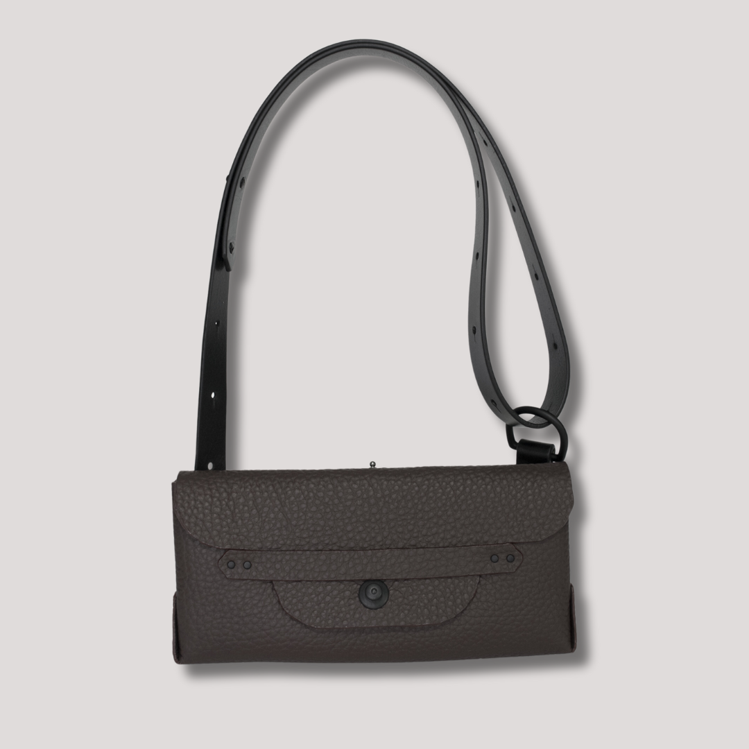 Courtney Clutch italiensk skinn, gammel brun