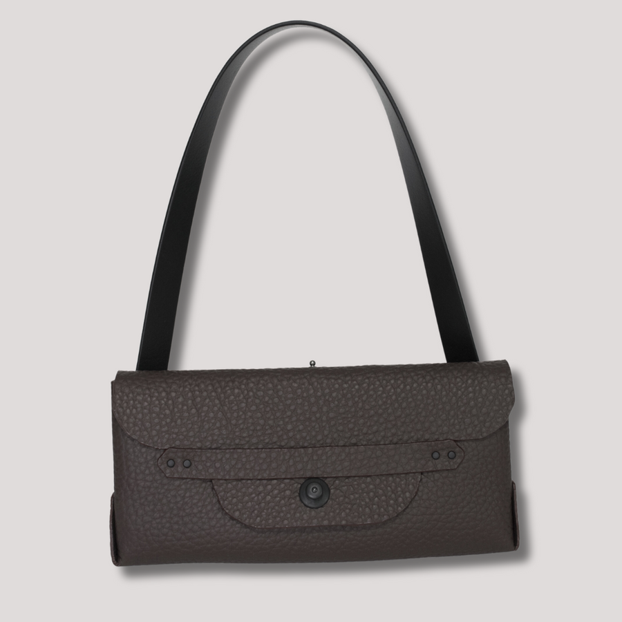 Courtney Clutch italiensk skinn, gammel brun