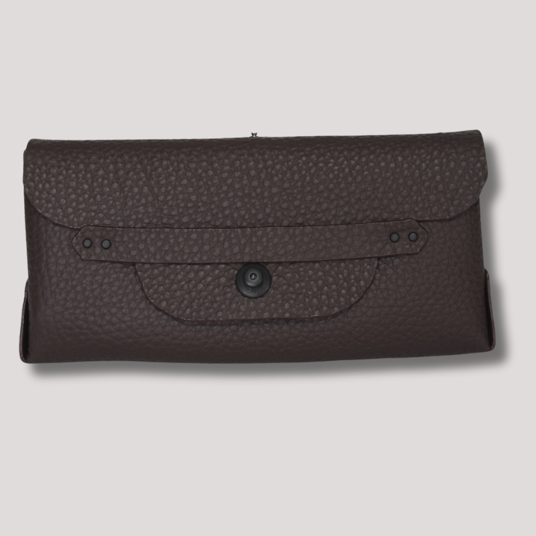 Courtney Clutch italiensk skinn, gammel brun