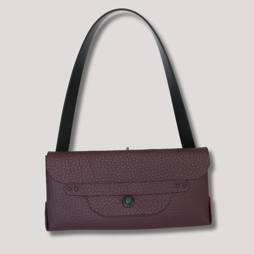 Kymera mykt italiensk skinn burgunder