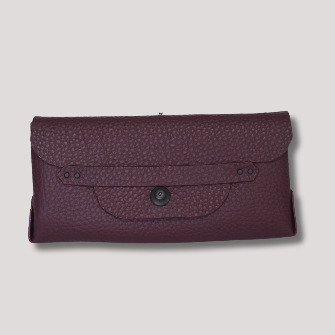 Courtney Clutch italiensk skinn burgunder