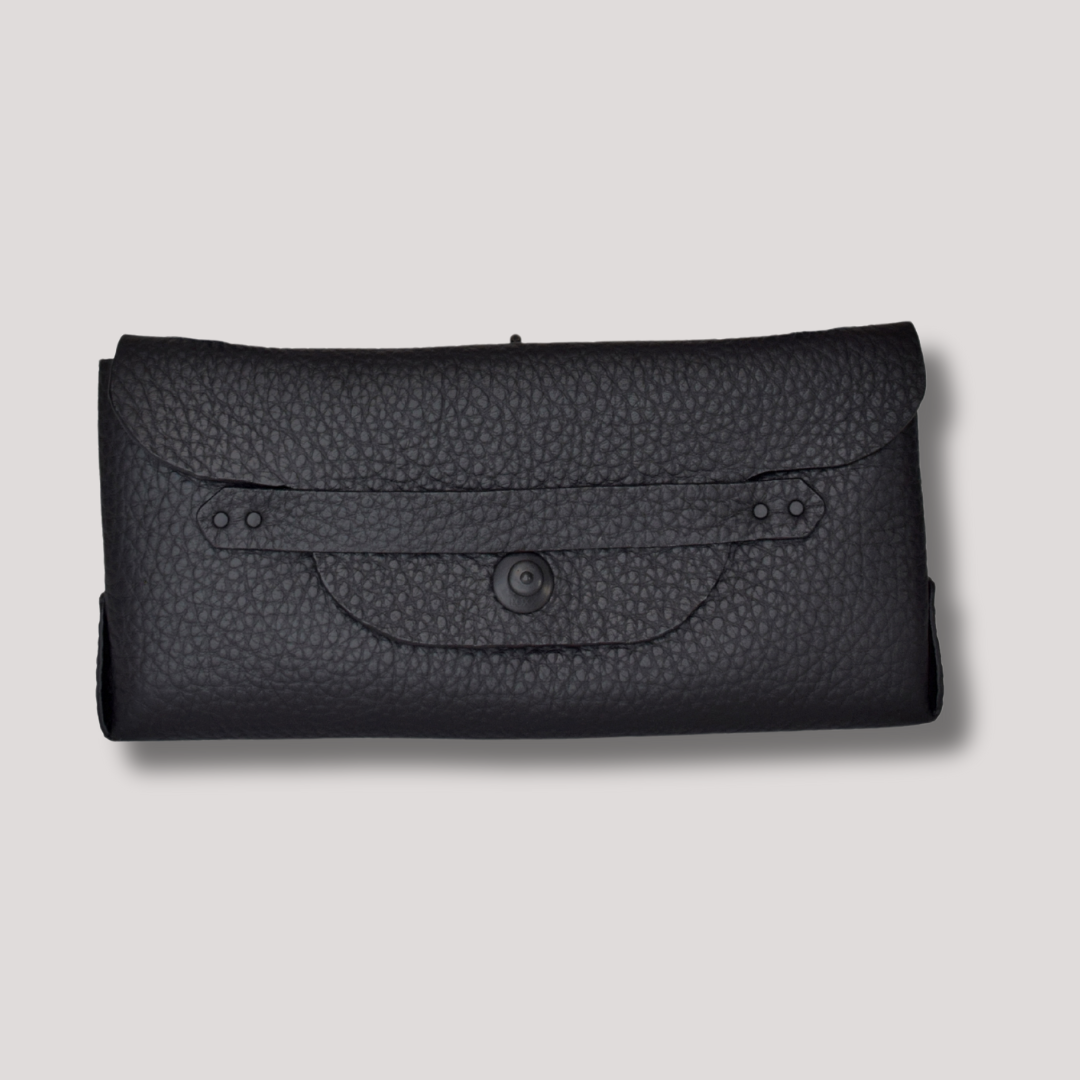 Courtney Clutch italiensk skinn svart