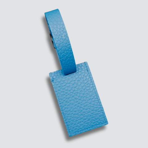 Cerulean bagasjelapp i skinn