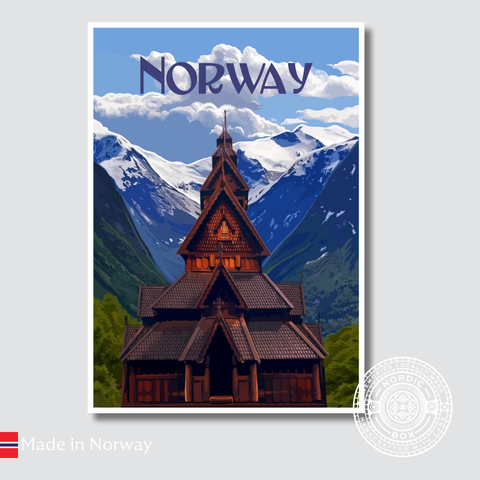 Stavkirke med én magnet